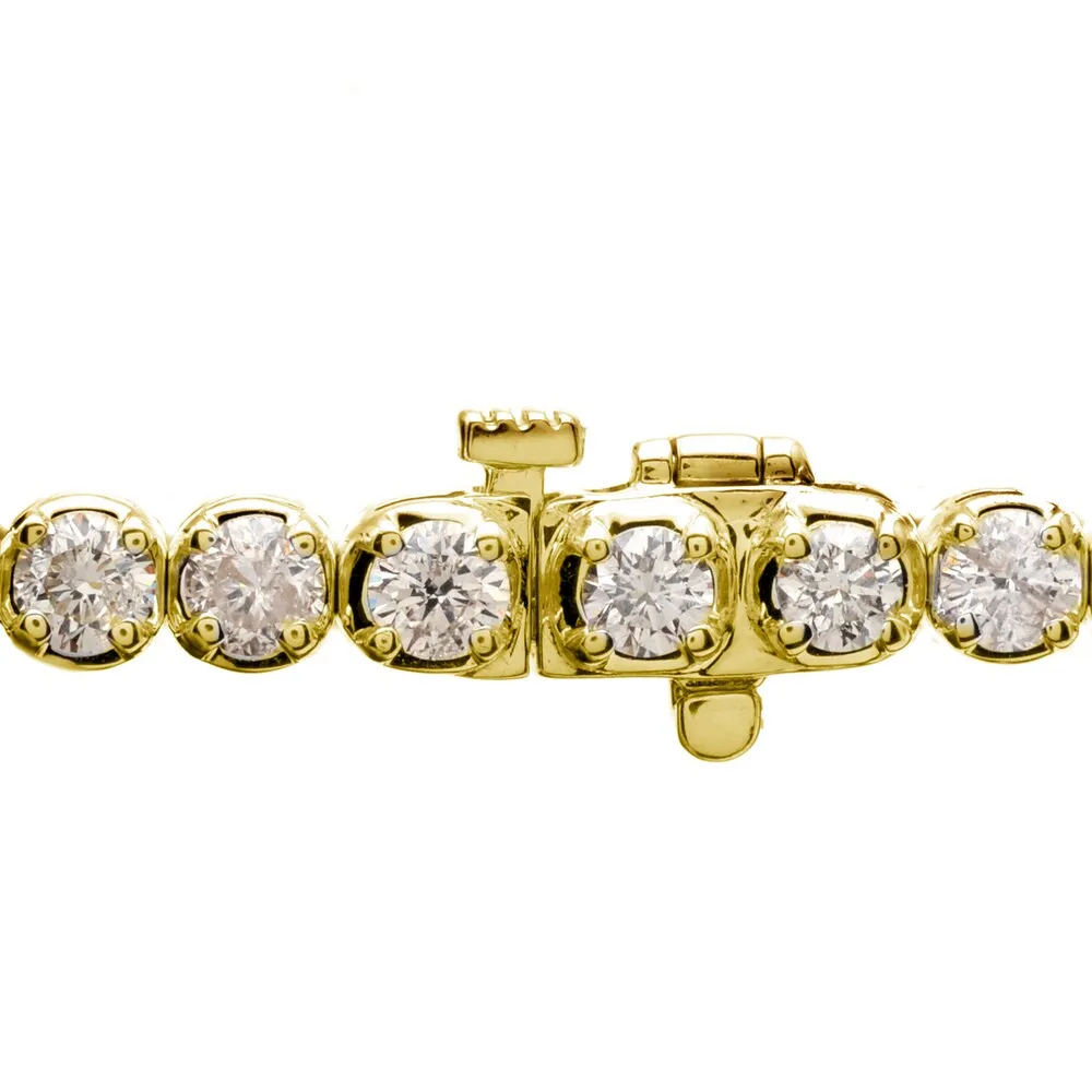 Auriya 14k White or Yellow Gold 12ct TDW Diamond Tennis Bracelet sold by Zulily product image thumbnail 5