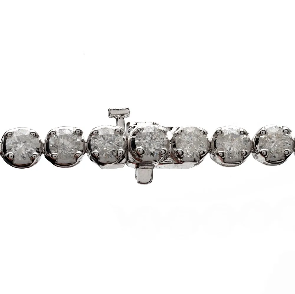 Auriya 14k White or Yellow Gold 12ct TDW Diamond Tennis Bracelet sold by Zulily product image thumbnail 2