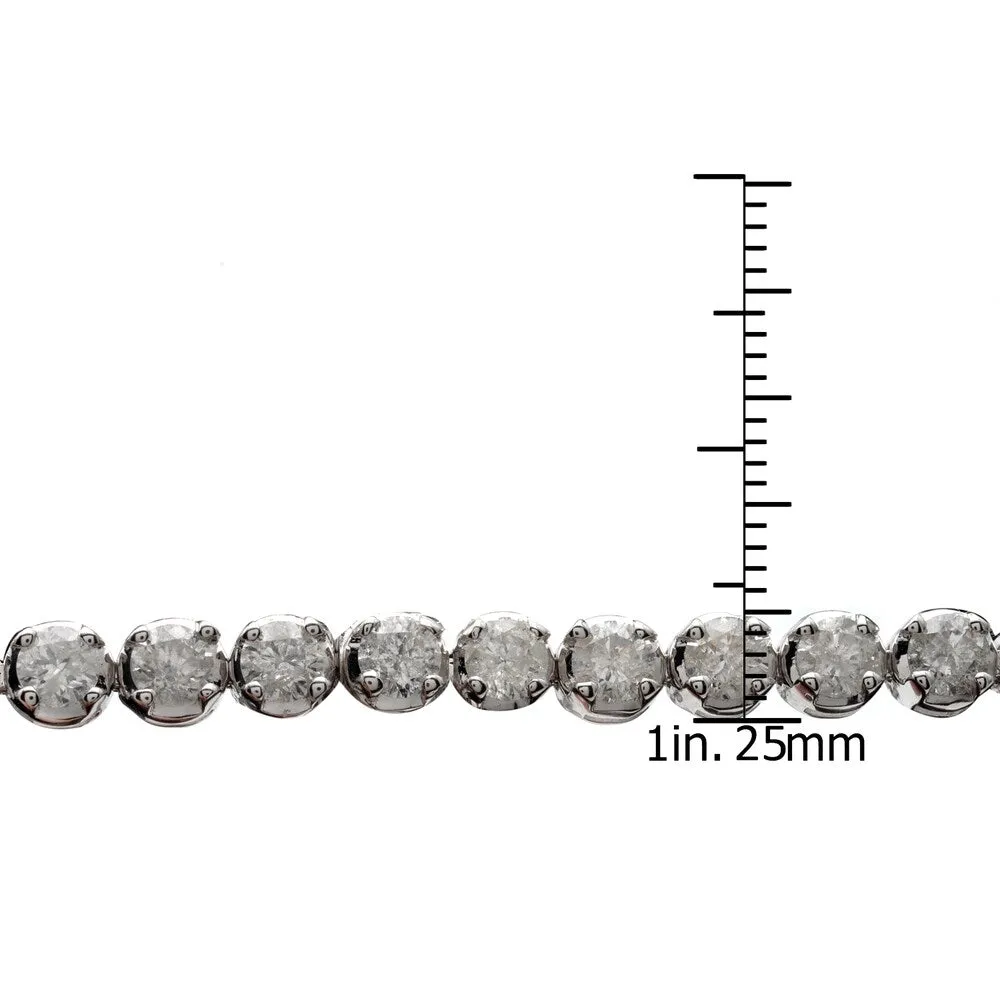 Auriya 14k White or Yellow Gold 12ct TDW Diamond Tennis Bracelet sold by Zulily product image thumbnail 3