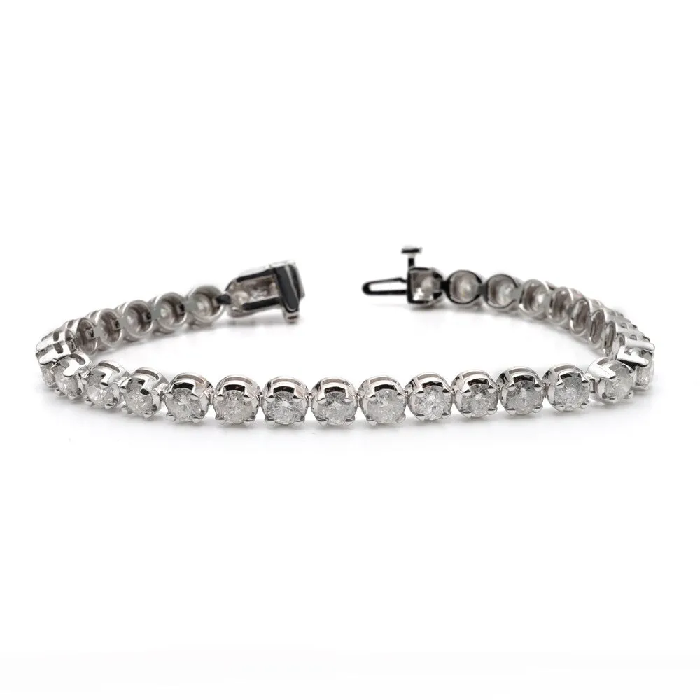 Auriya 14k White or Yellow Gold 12ct TDW Diamond Tennis Bracelet sold by Zulily