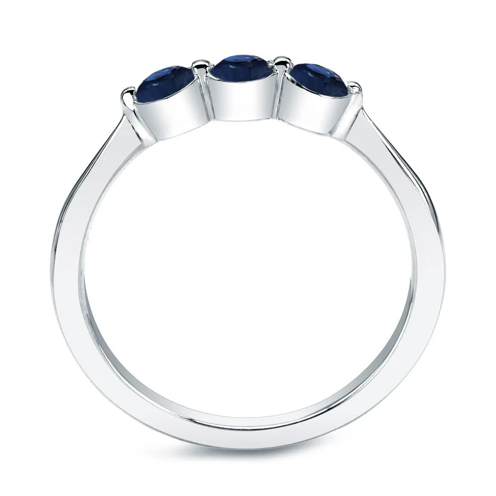 Auriya 10k Gold 3/4ct Sapphire 3-stone Wedding Band sold by Zulily product image thumbnail 4