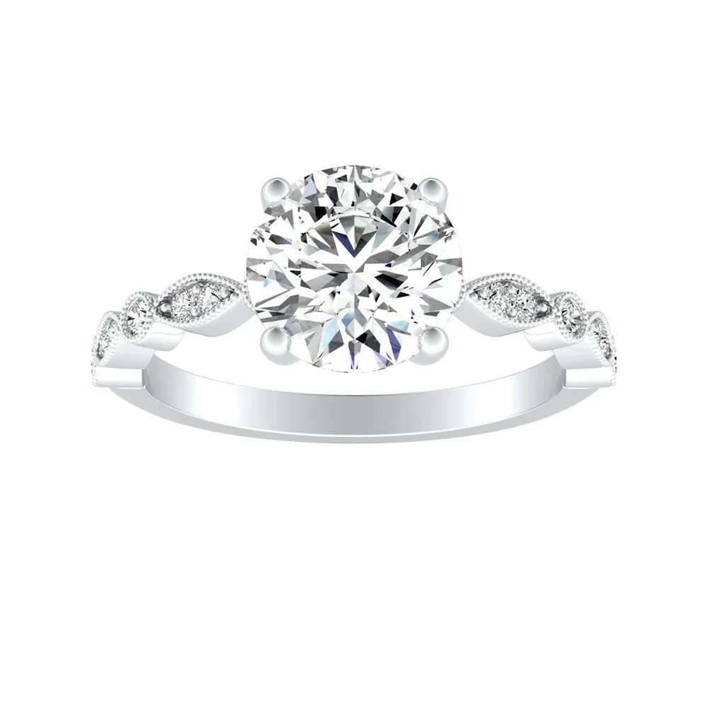 Auriya 14k Gold Vintage 2 1/2ct Round Moissanite Engagement Ring sold by Zulily product image thumbnail 3