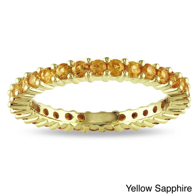 Miadora 14k Gold Gemstone Stackable Eternity Ring sold by Zulily