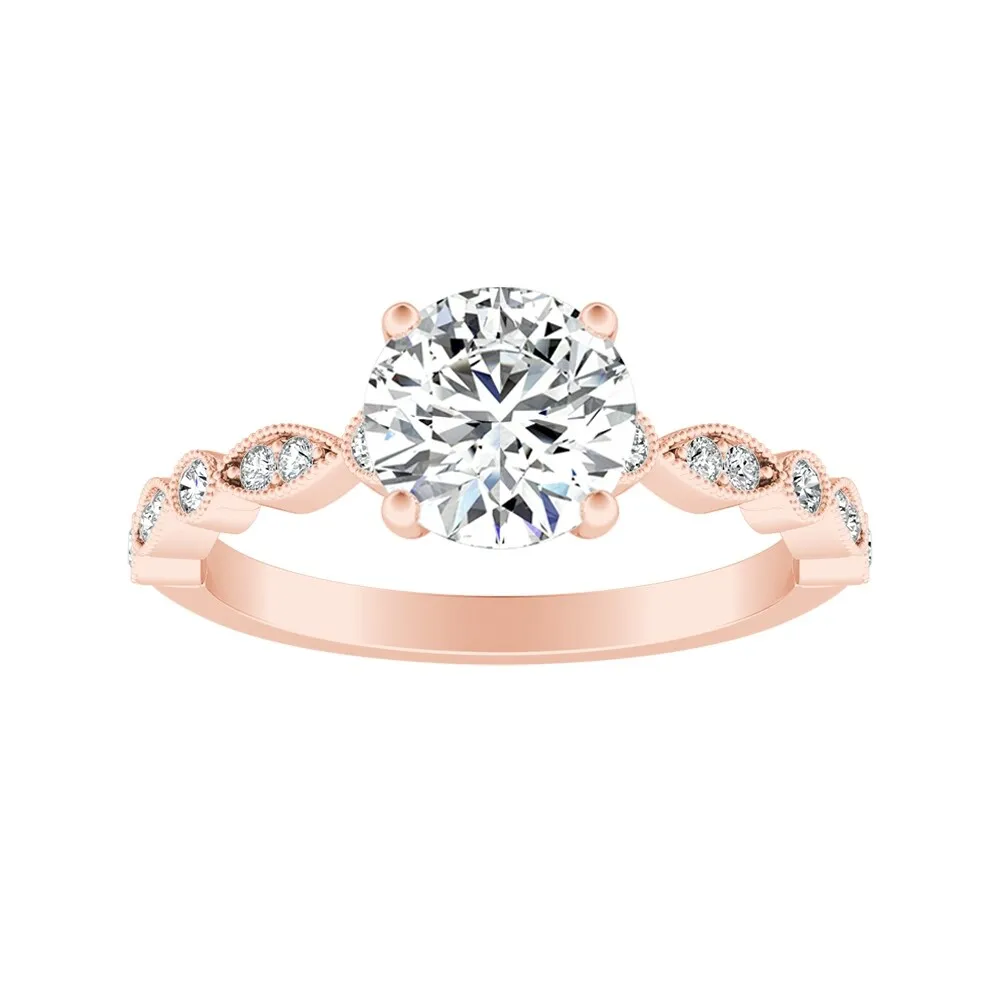 Auriya 14k Gold Vintage 2 1/2ct Round Moissanite Engagement Ring sold by Zulily product image thumbnail 2