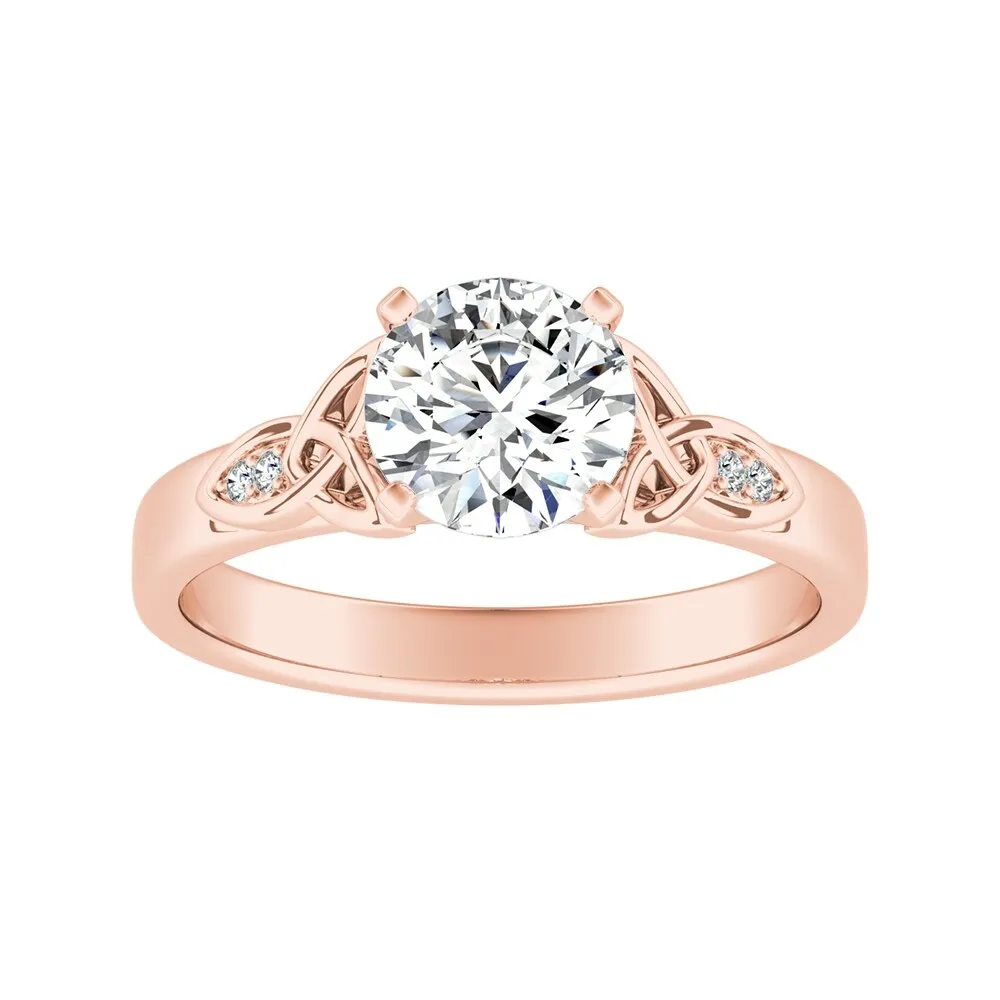 Auriya 14k Gold Modern 3/4ct Round Moissanite Engagement Ring sold by Zulily product image thumbnail 3
