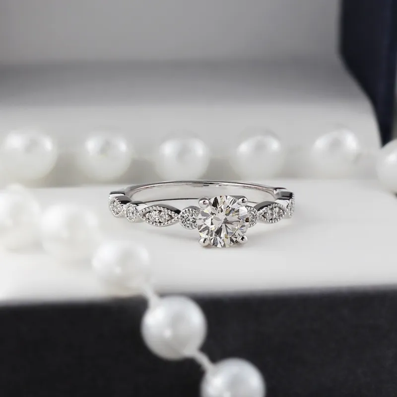 Auriya 14k Gold Vintage 2 1/2ct Round Moissanite Engagement Ring sold by Zulily