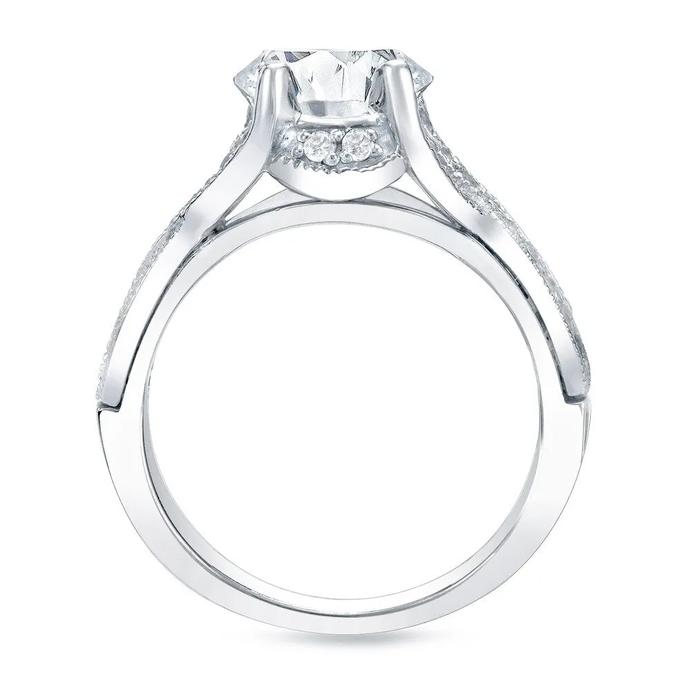 Auriya Platinum 1 1/2ctw Vintage Round Diamond Engagement Ring Set sold by Zulily product image thumbnail 3