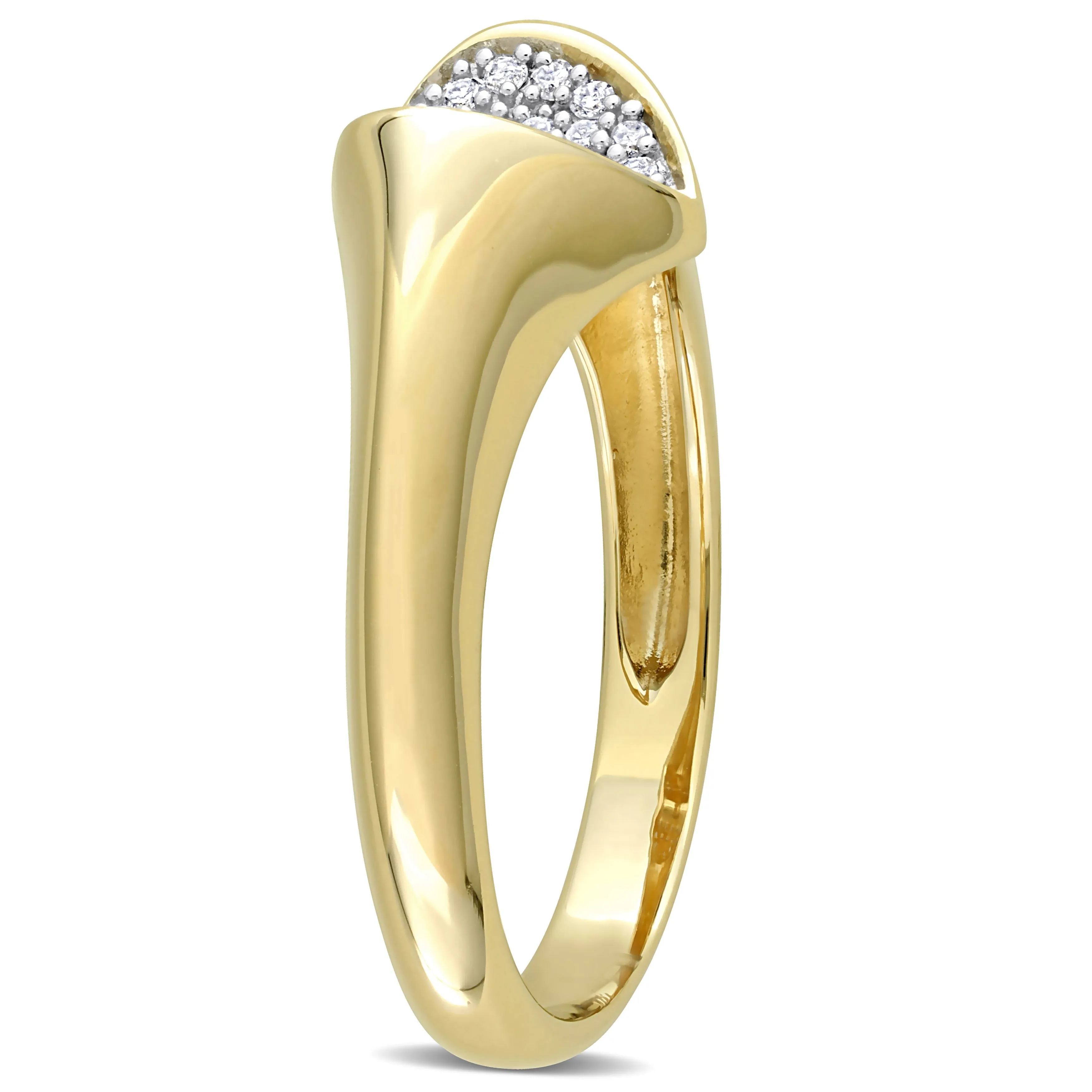 Miadora 1/7ct TDW Diamond Heart Cluster Ring in 10k Yellow Gold sold by Zulily product image thumbnail 2