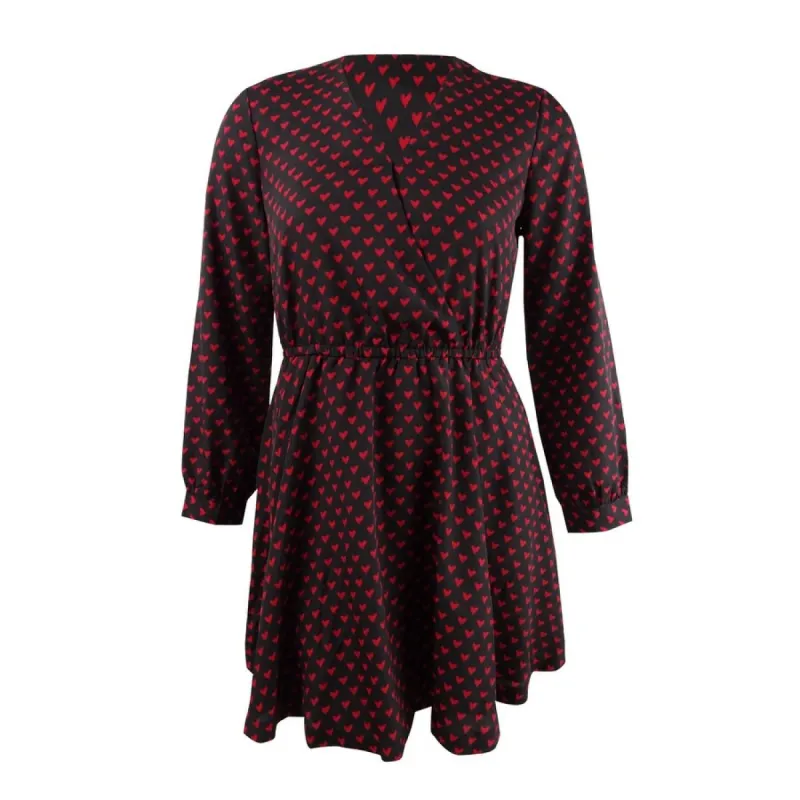 Maison Jules Women's Printed Fit Flare Dress Black Size Medium sold by Zulily