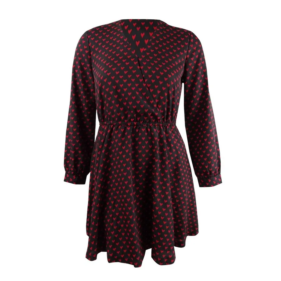 Maison Jules Women's Printed Fit Flare Dress Black Size Medium sold by Zulily