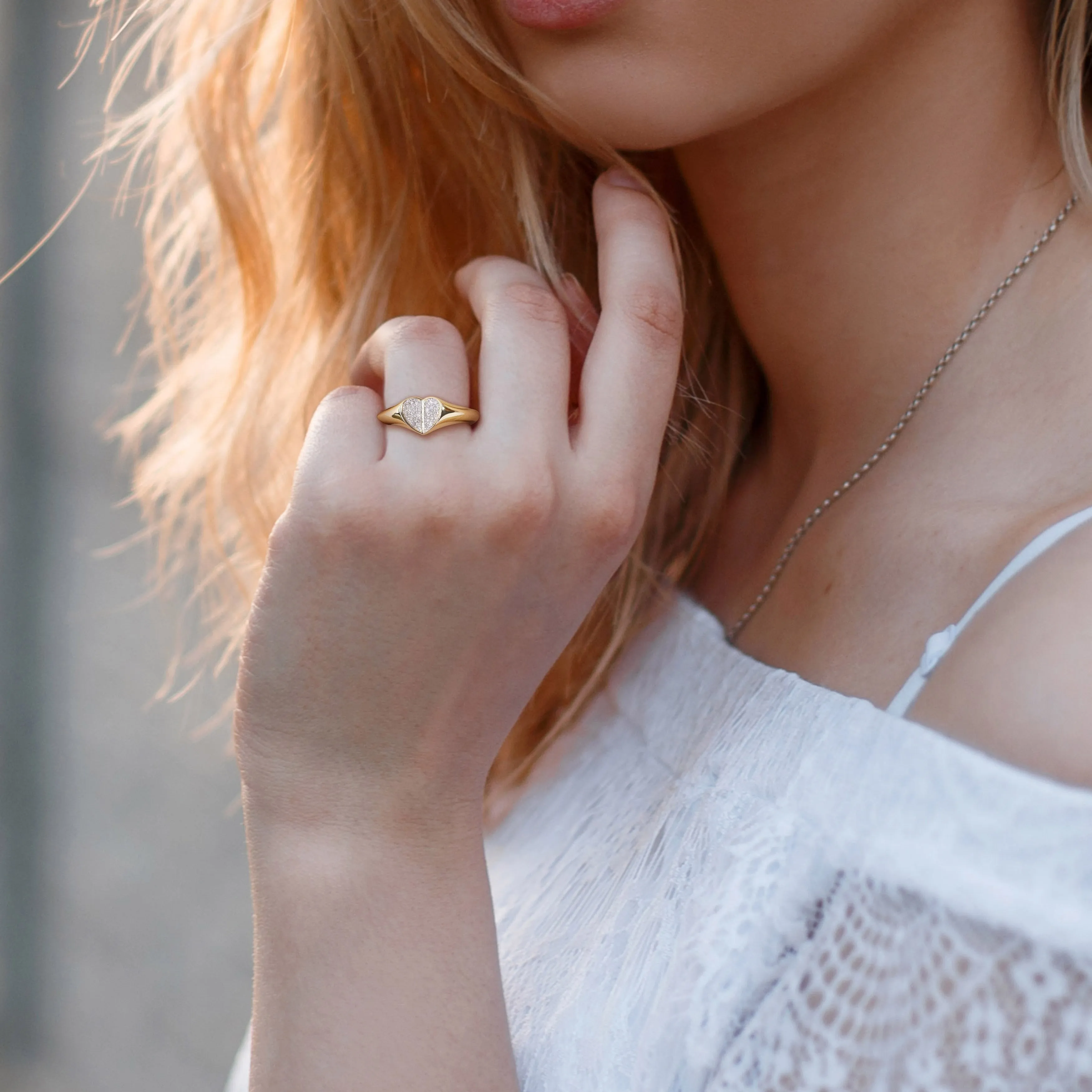 Miadora 1/7ct TDW Diamond Heart Cluster Ring in 10k Yellow Gold sold by Zulily product image thumbnail 5