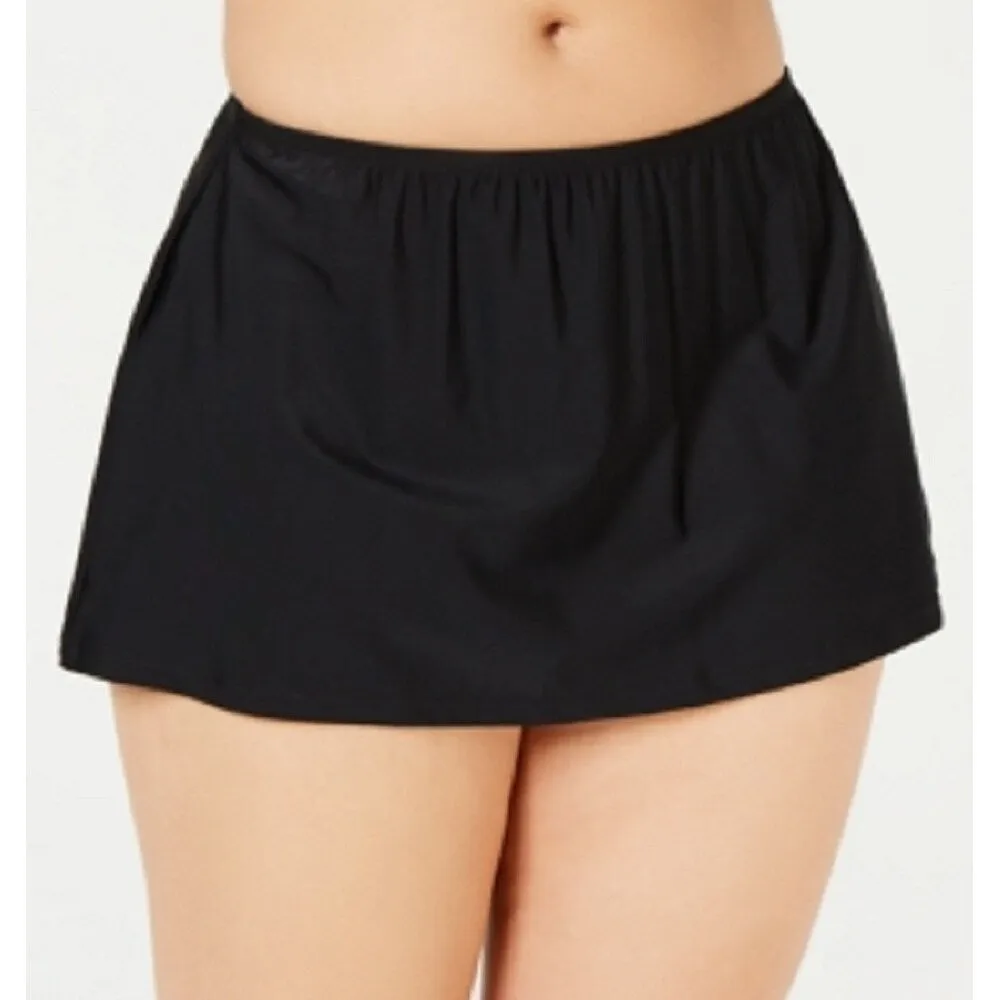 Island Escape Women's Swim Skirt Swimsuit Black Size 24W sold by Zulily product image thumbnail 2