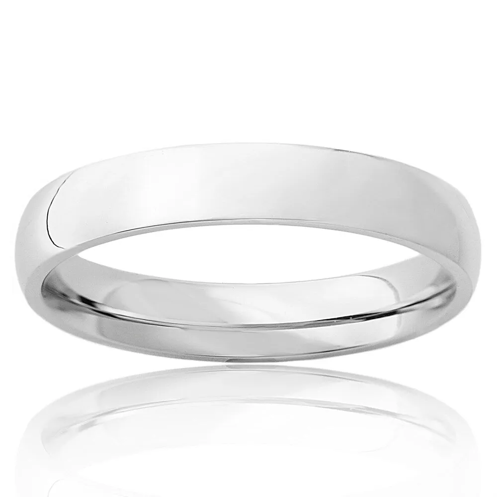 Polished Stainless Steel Traditional Wedding Band - 4mm Wide sold by Zulily product image thumbnail 5