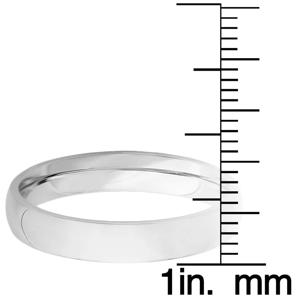 Polished Stainless Steel Traditional Wedding Band - 4mm Wide sold by Zulily product image thumbnail 4