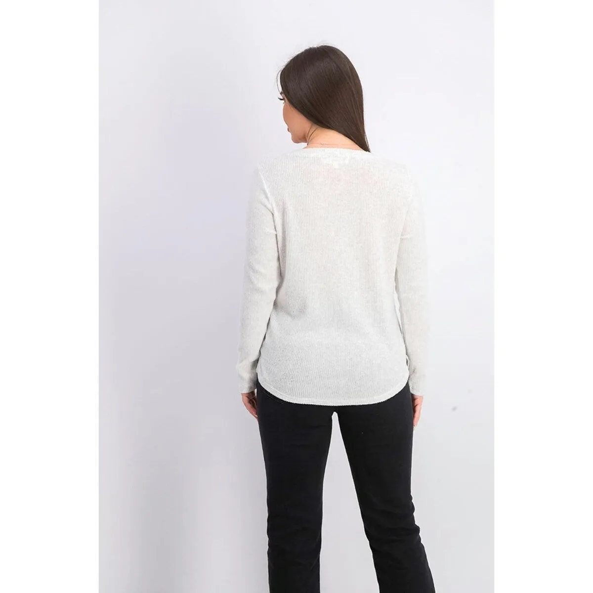 Hippie Rose Juniors' Women's Henley Top White Size Medium sold by Zulily product image thumbnail 2