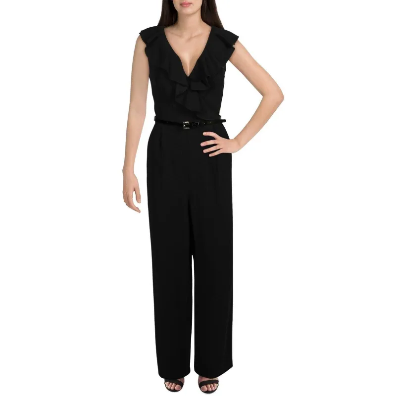 Tommy Hilfiger Women's Belted Wide-Leg Jumpsuit Black Size 4 sold by Zulily