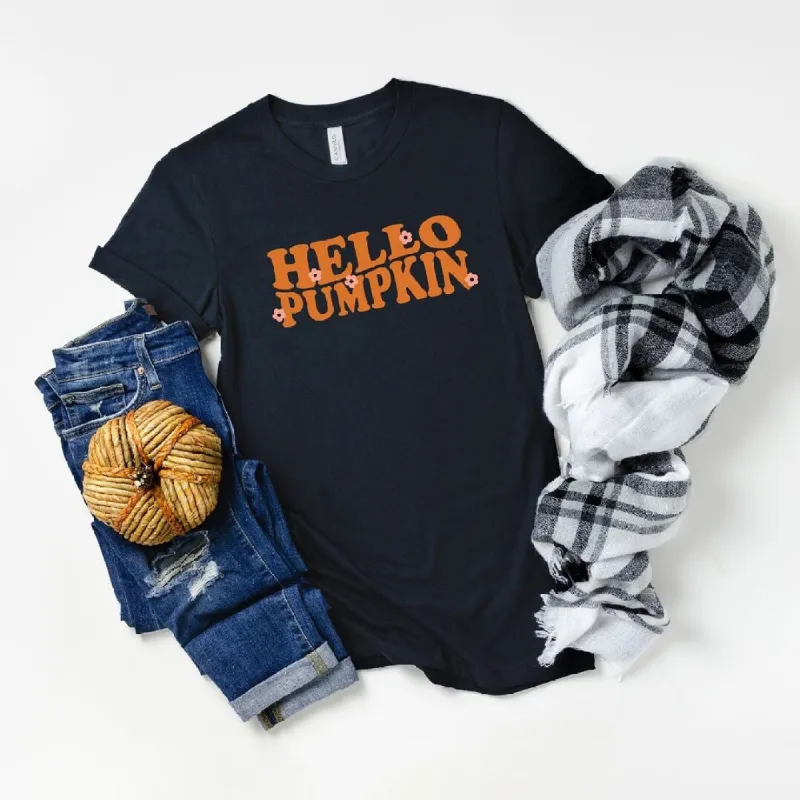 Hello Pumpkin Flowers Short Sleeve Tee sold by Zulily