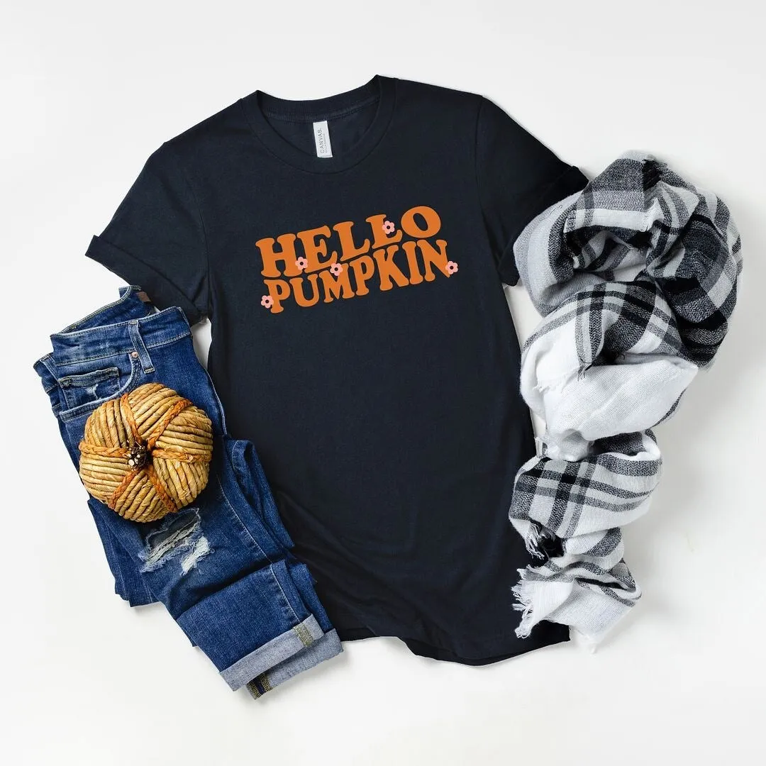 Hello Pumpkin Flowers Short Sleeve Tee sold by Zulily