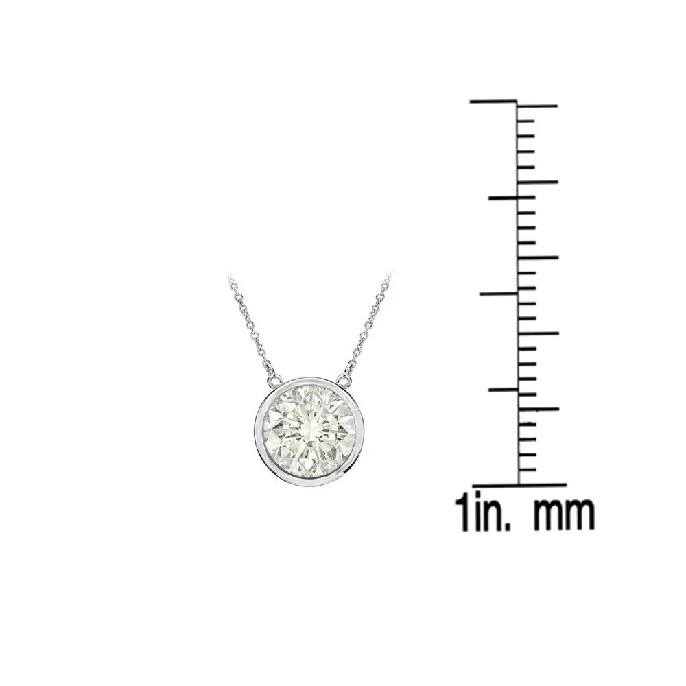 Auriya 1ctw Round Solitaire Diamond Necklace 14k Gold Bezel-set - 6.5mm sold by Zulily product image thumbnail 4