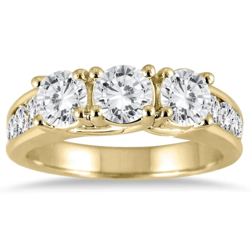 2 Carat TW Diamond Three Stone Ring in 14K Yellow Gold sold by Zulily