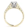 Auriya 2ct Round Brilliant Moissanite and 1/4ctw Diamond Engagement Ring 14K Gold sold by Zulily