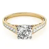 Auriya 2ct Round Brilliant Moissanite and 1/4ctw Diamond Engagement Ring 14K Gold sold by Zulily
