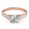 Auriya 2ct Round Brilliant Moissanite and 1/4ctw Diamond Engagement Ring 14K Gold sold by Zulily