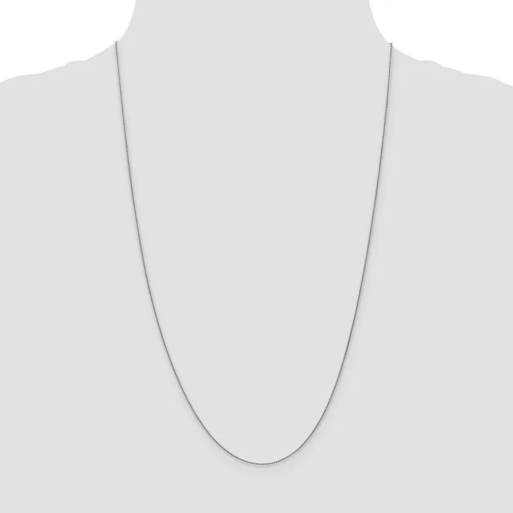 Curata 14k White Gold Solid 1mm Polished Wheat Spiga Chain Necklace Options 16 18 20 22 24 30 sold by Zulily product image thumbnail 3