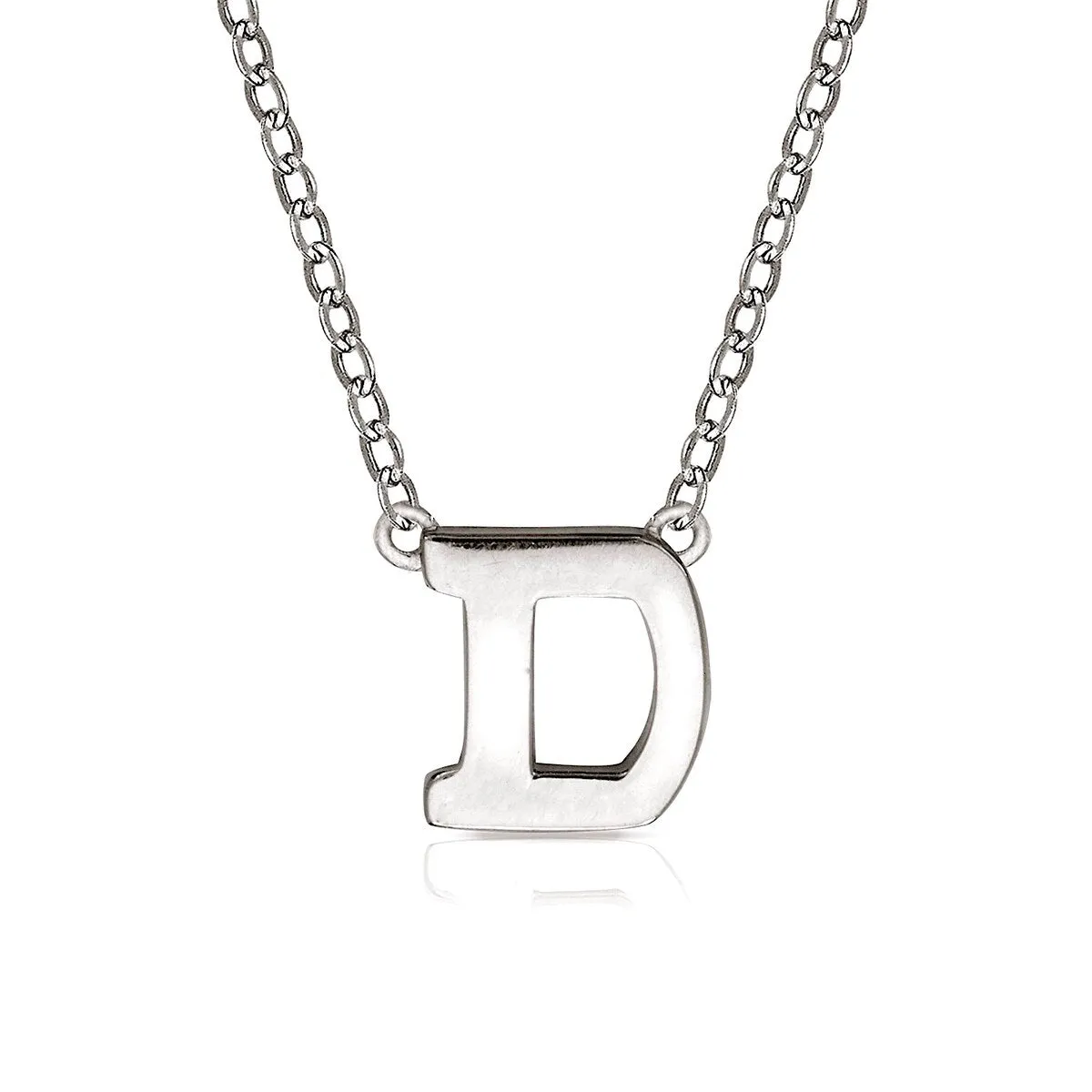 Curata 14k White Gold 16" 6mm Delicate Polished Block Initial Pendant Necklace sold by Zulily product image thumbnail 3