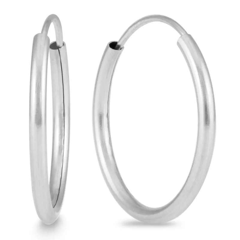 Marquee Jewels 14k White Gold 16-millimeter Hoop Earrings sold by Zulily