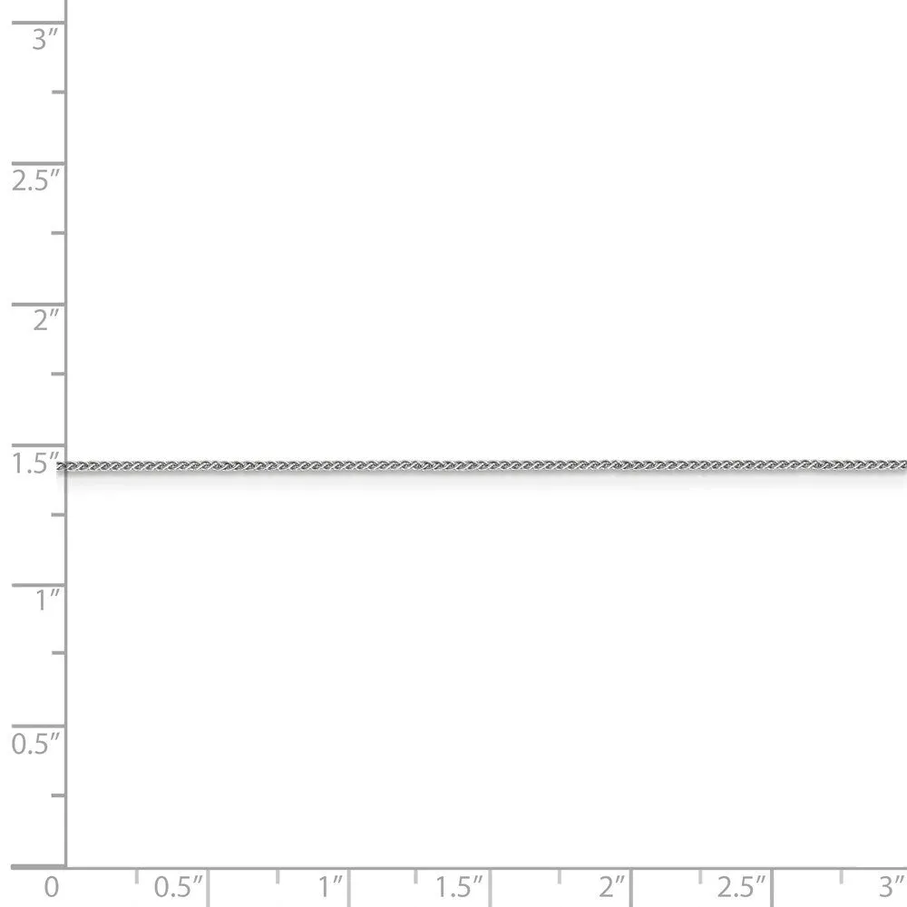 Curata 14k White Gold Solid 1mm Polished Wheat Spiga Chain Necklace Options 16 18 20 22 24 30 sold by Zulily product image thumbnail 2