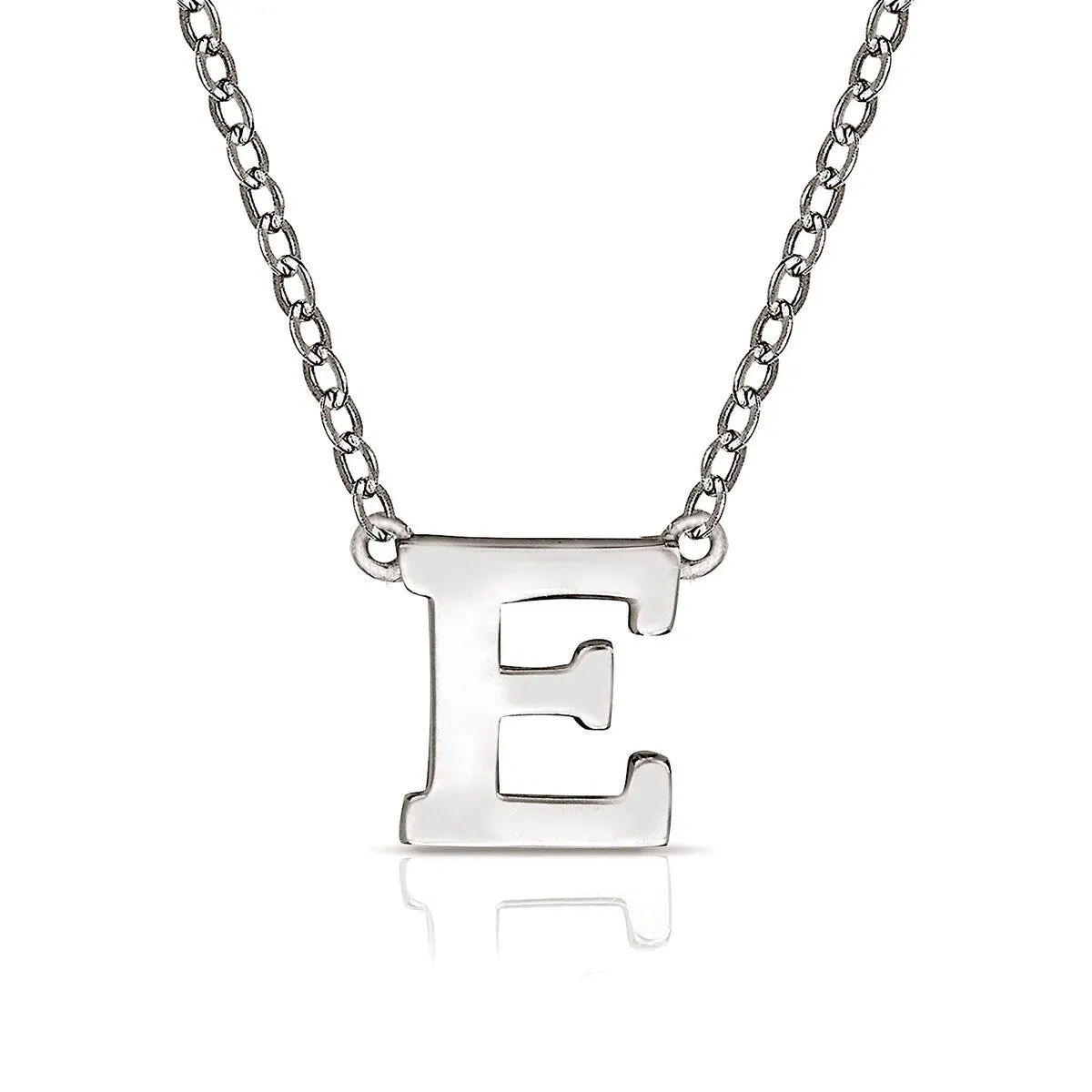 Curata 14k White Gold 16" 6mm Delicate Polished Block Initial Pendant Necklace sold by Zulily product image thumbnail 4