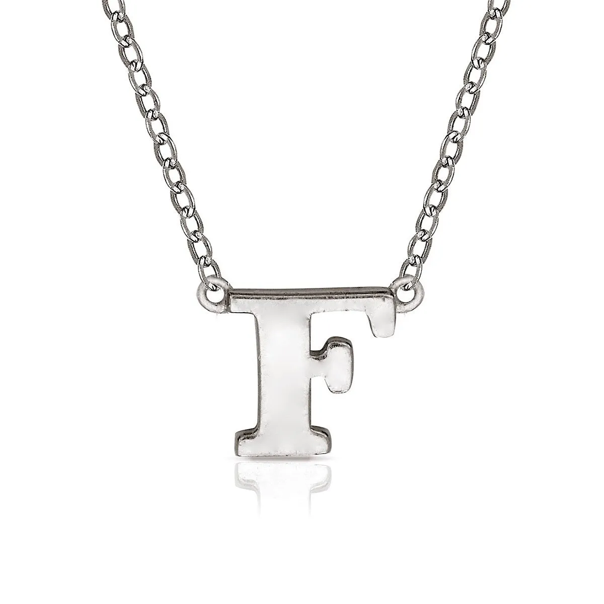 Curata 14k White Gold 16" 6mm Delicate Polished Block Initial Pendant Necklace sold by Zulily product image thumbnail 5