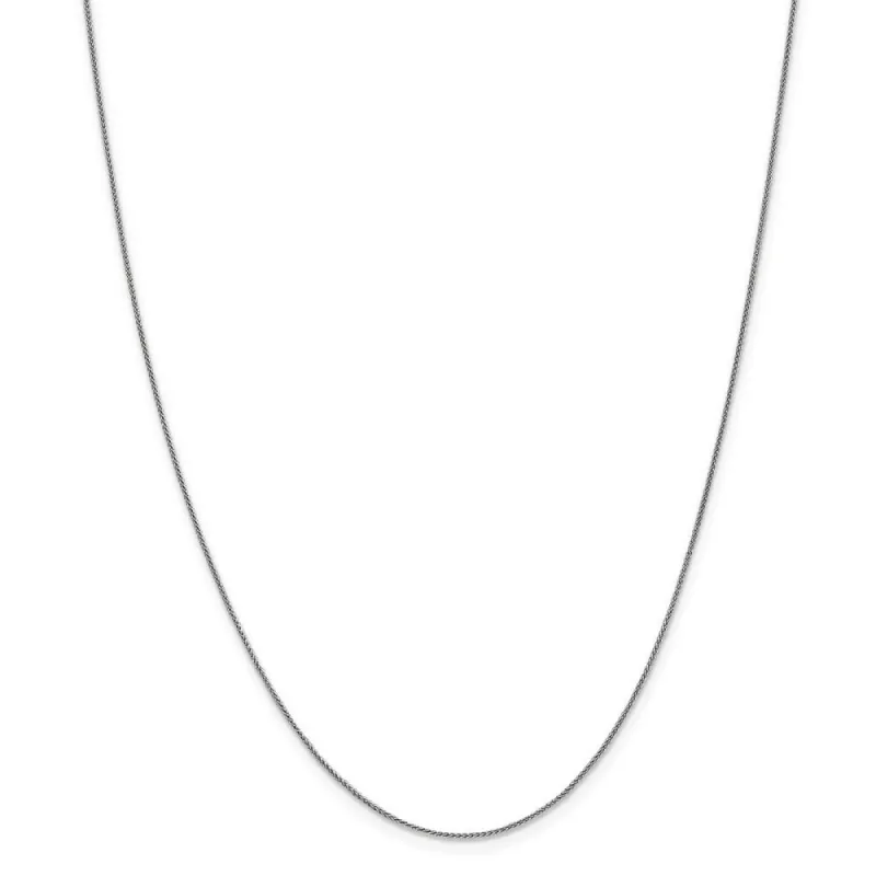 Curata 14k White Gold Solid 1mm Polished Wheat Spiga Chain Necklace Options 16 18 20 22 24 30 sold by Zulily