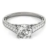 Auriya 2ct Round Brilliant Moissanite and 1/4ctw Diamond Engagement Ring 14K Gold sold by Zulily