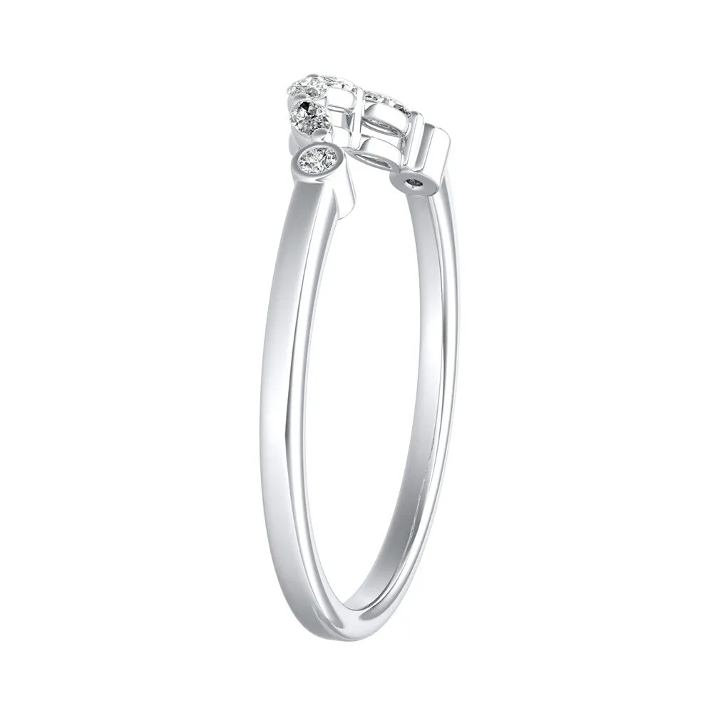 Auriya 1/10ctw Vintage Contoured Diamond Wedding Band 14k Gold sold by Zulily product image thumbnail 4