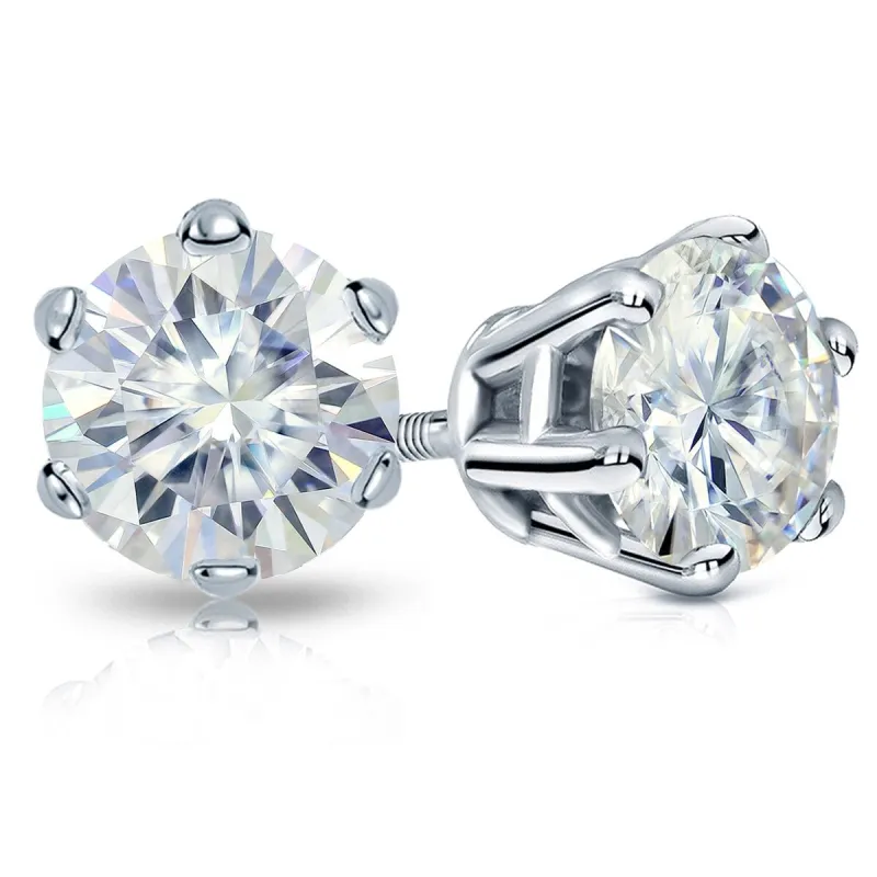 Auriya 1ctw Round Moissanite Stud Earrings 18k Gold - 5 mm sold by Zulily