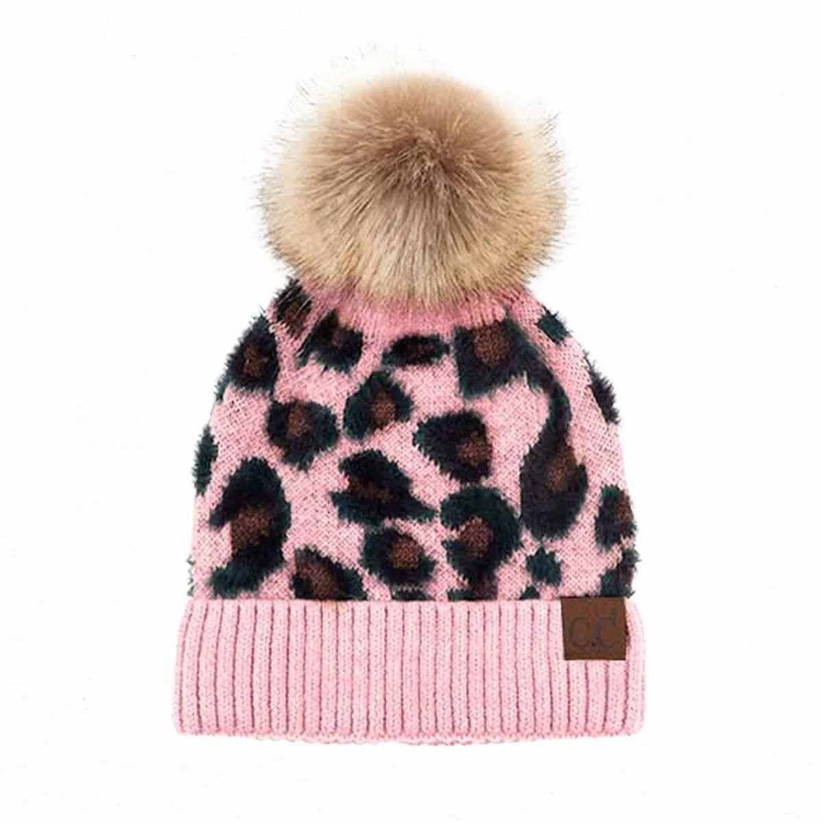 CC Women's Super Soft Leopard Pom Beanie Hats sold by Zulily product image thumbnail 5