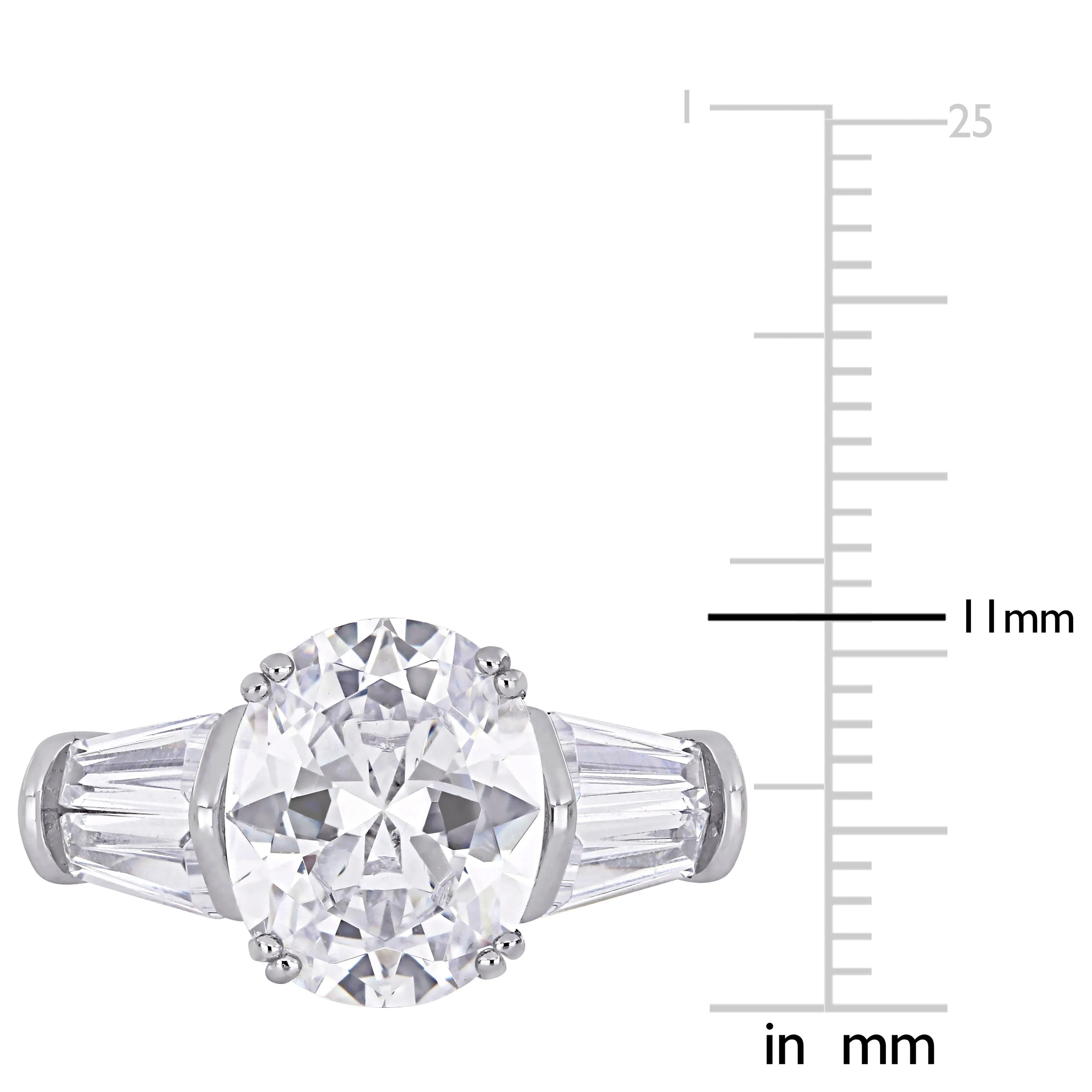 Miadora 6 1/2 CT TGW Multi-Cut Cubic Zirconia Ring in Sterling Silver sold by Zulily product image thumbnail 3