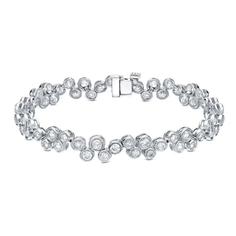 Auriya 14k White Gold 5ct TDW Bezel Set Bubble Diamond Bracelet sold by Zulily
