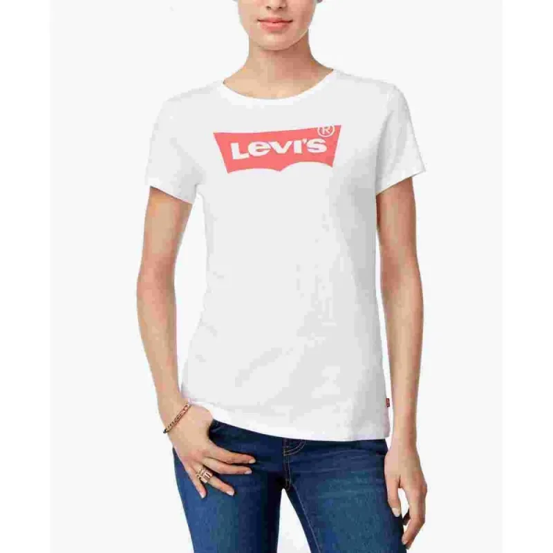 Levi's Women's Slim Logo Graphic T-Shirt White Size X-Large sold by Zulily