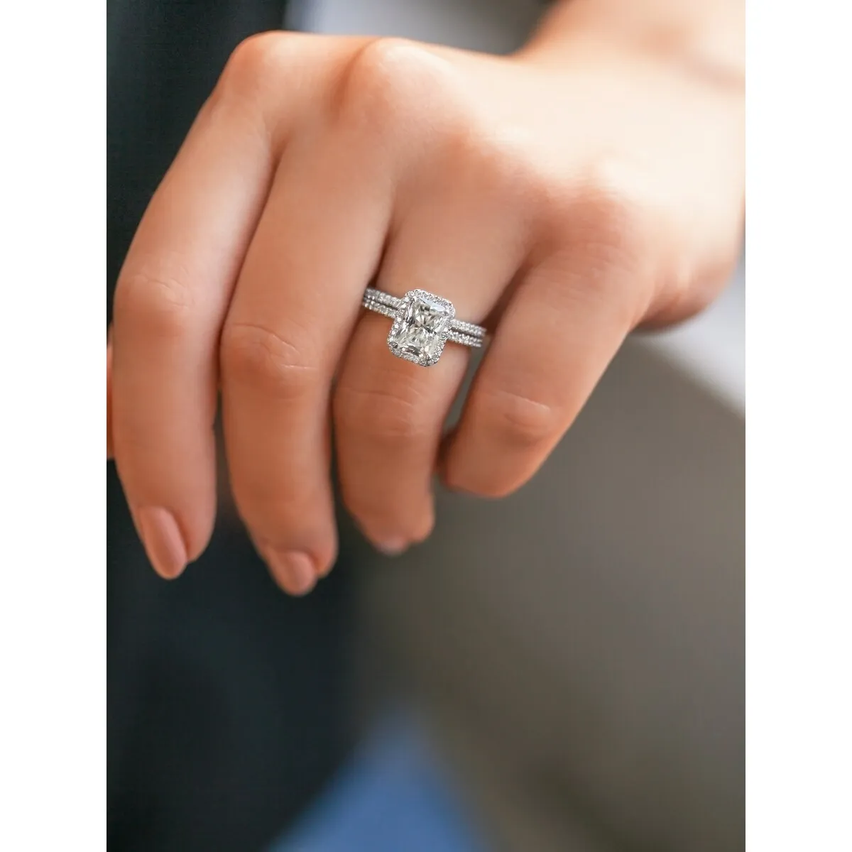 Annello by Kobelli 14k Gold Rhona Forever One Moissanite Bridal Set (DEF/VS, DEF/VS) sold by Zulily product image thumbnail 3