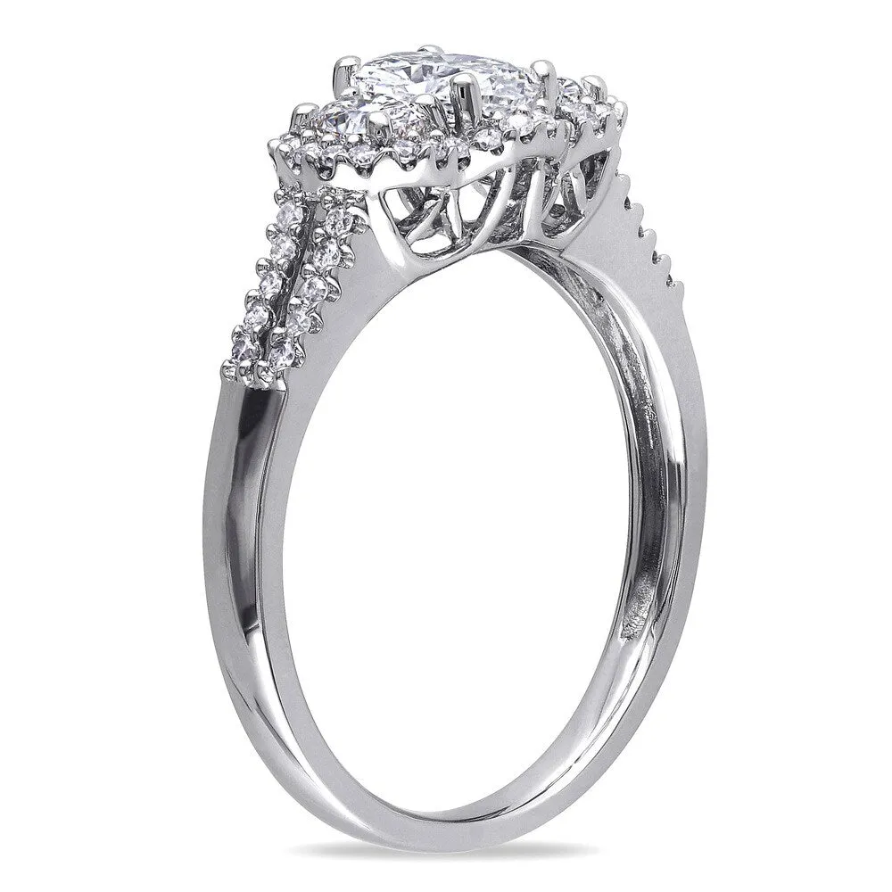 Miadora Signature Collection 14k White Gold 1ct TDW Certified Oval-cut Diamond Engagement Ring sold by Zulily product image thumbnail 2