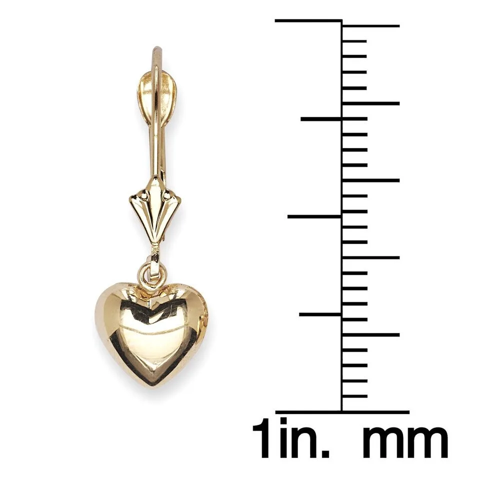 Curata 14k Gold 23x8mm Polished Heart Lever Back Dangle Earrings sold by Zulily product image thumbnail 4