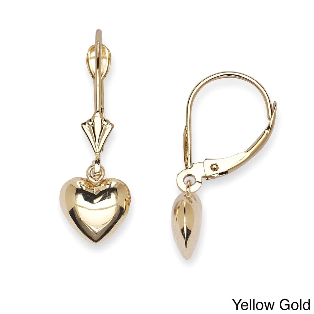 Curata 14k Gold 23x8mm Polished Heart Lever Back Dangle Earrings sold by Zulily product image thumbnail 2