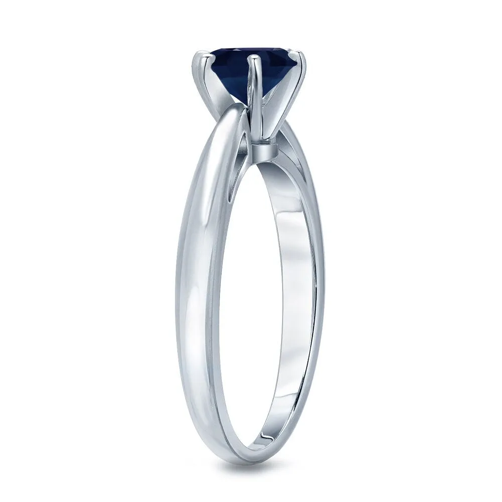 Auriya 14k Gold Blue Sapphire Solitaire Engagement Ring 1/4ct TGW sold by Zulily product image thumbnail 5