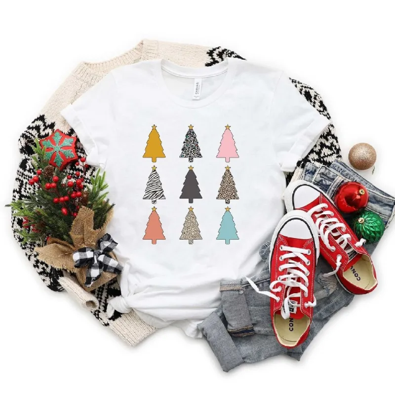 Colorful Christmas Tree Chart Short Sleeve Tee sold by Zulily