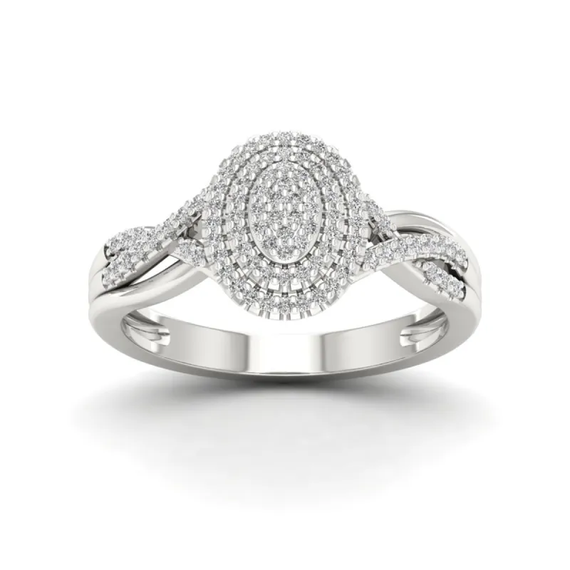 Sterling Silver 1/4ct TDW Diamond Engagement Ring sold by Zulily