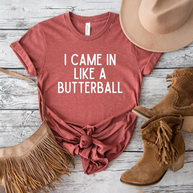 I Came In Like a Butterball Short Sleeve Tee sold by Zulily