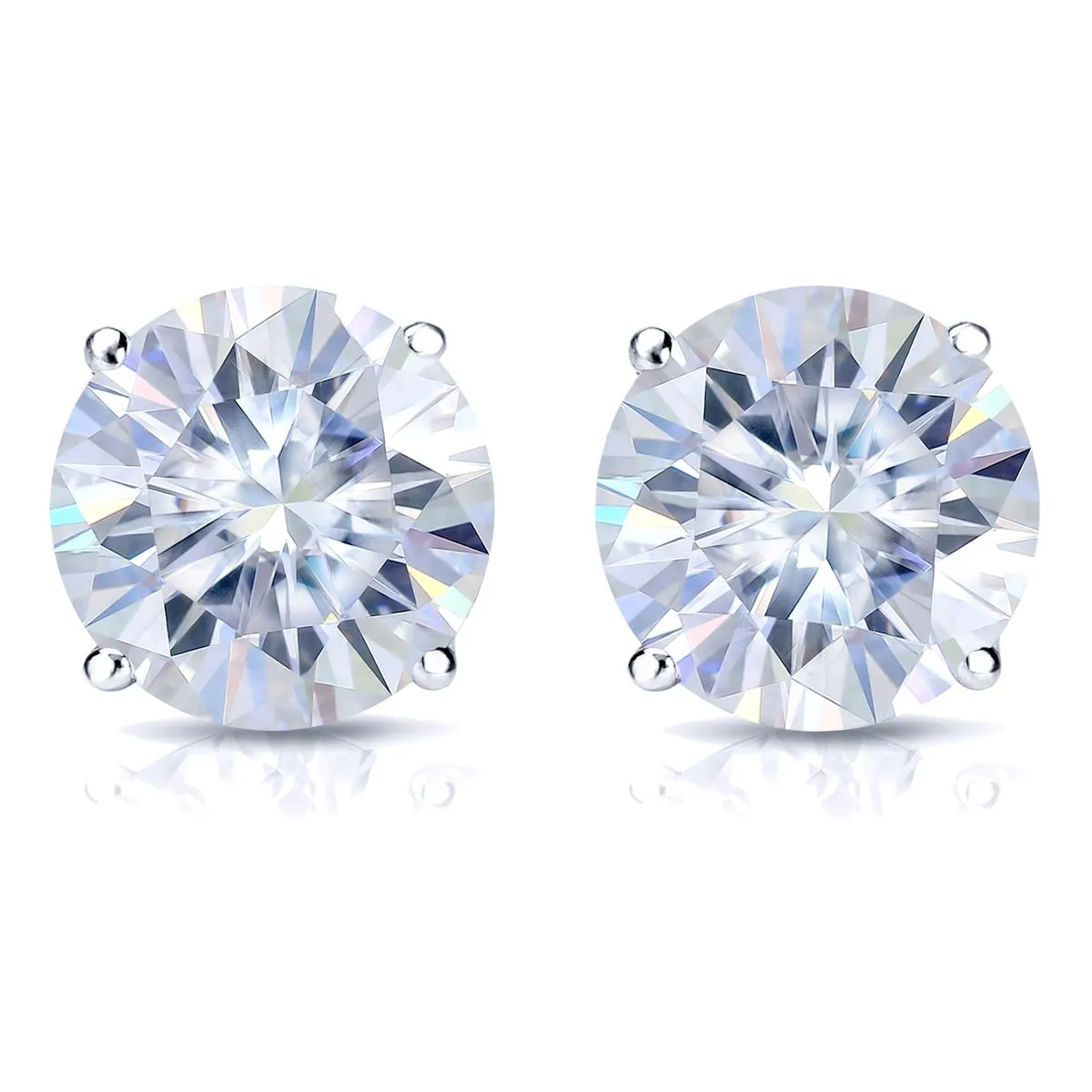 Auriya 18k Gold 3 1/2ctw Round Moissanite Stud Earrings - 7.8 mm, Screw-Backs sold by Zulily product image thumbnail 3